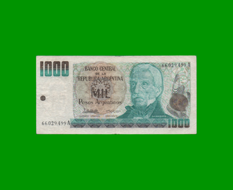 PESOS ARGENTINOS $1.000,00, BOT 2631, AÑO 1984, ESTADO MUY BUENO.-