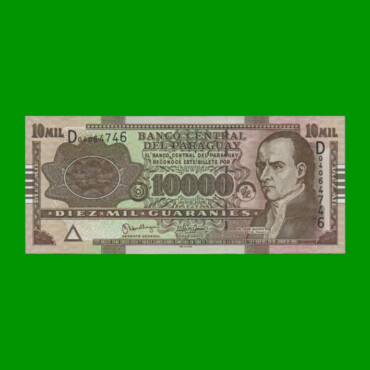 BILLETE DE PARAGUAY 10.000 GUARANIES, PICK 224b, AÑO 2005, ESTADO SIN CIRCULAR.-
