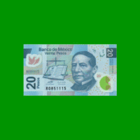 BILLETE DE MEXICO $20,00, POLYMERO, PICK NEW, AÑO 2008, ESTADO SIN CIRCULAR.-