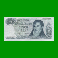 PESOS LEY 18.188 $5,00, BOT 2322, AÑO 1972, ESTADO EXCELENTE.-