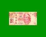 BILLETE DE MEXICO $100,00 PICK 124b, AÑO 2009, ESTADO EXCELENTE+.-