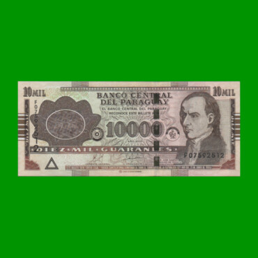 BILLETE DE PARAGUAY 10.000 GUARANIES, PICK 224d, AÑO 2010, ESTADO SIN CIRCULAR.-