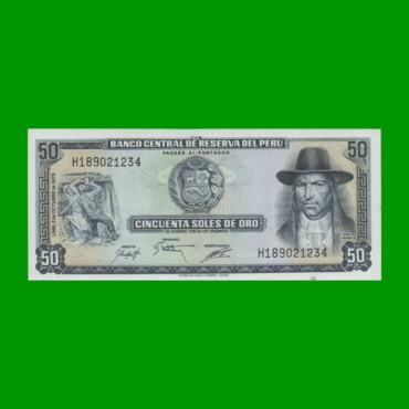 BILLETE DE PERU 50 SOLES, PICK 107, AÑO 1975, ESTADO SIN CIRCULAR.-