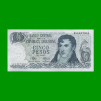 PESOS LEY 18.188 $5,00, BOT 2322, AÑO 1972, ESTADO EXCELENTE+ .-