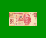 BILLETE DE MEXICO $100,00 PICK 124g, AÑO 2012, ESTADO SIN CIRCULAR.-