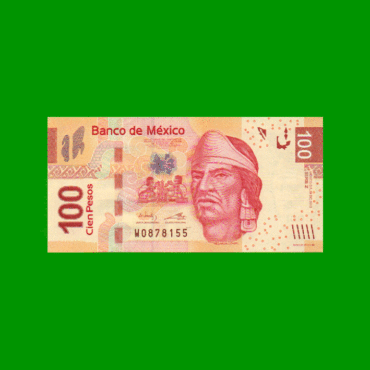 BILLETE DE MEXICO $100,00 PICK 124g, AÑO 2012, ESTADO SIN CIRCULAR.-