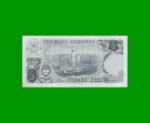 PESOS LEY 18.188 $5,00, BOT 2325, AÑO 1973, ESTADO SIN CIRCULAR.- - Imagen 2