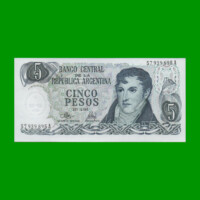 PESOS LEY 18.188 $5,00, BOT 2325, AÑO 1973, ESTADO SIN CIRCULAR.-
