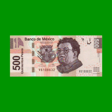 BILLETE DE MEXICO $500,00 PICK 126, AÑO 2013, ESTADO SIN CIRCULAR.-