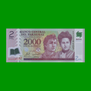 BILLETE DE PARAGUAY 2.000 GUARANIES, POLYMERO, PICK 228b, AÑO 2008, ESTADO SIN CIRCULAR.-