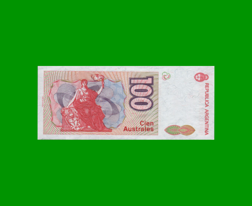 BILLETE DE AUSTRALES, 100 AUSTRALES, BOT 2835, AÑO 1985, ESTADO EXCELENTE+.- - Imagen 2