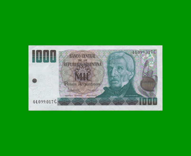 PESOS ARGENTINOS $1.000,00, BOT 2633b, AÑO 1984, ESTADO EXCELENTE+ .-