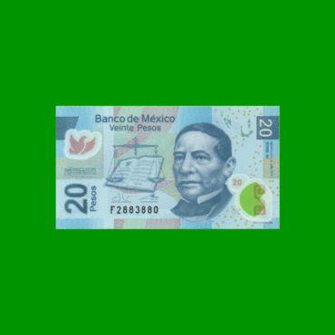 BILLETE DE MEXICO $20,00, POLYMERO, PICK NEW, AÑO 2013, ESTADO SIN CIRCULAR.-