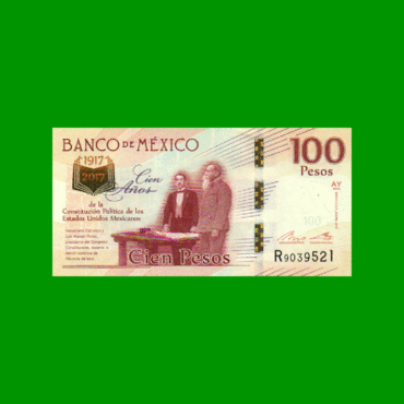 BILLETE DE MEXICO $100,00, "100 ANIVERSARIO DE LA CONSTITUCION" PICK NEW, AÑO 2016, ESTADO SIN CIRCULAR.-