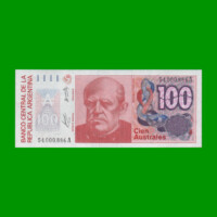 BILLETE DE AUSTRALES, 100 AUSTRALES, BOT 2836, AÑO 1986, ESTADO EXCELENTE+.-