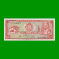 BILLETE DE PERU 10 SOLES, PICK 112, AÑO 1976, ESTADO SIN CIRCULAR.-