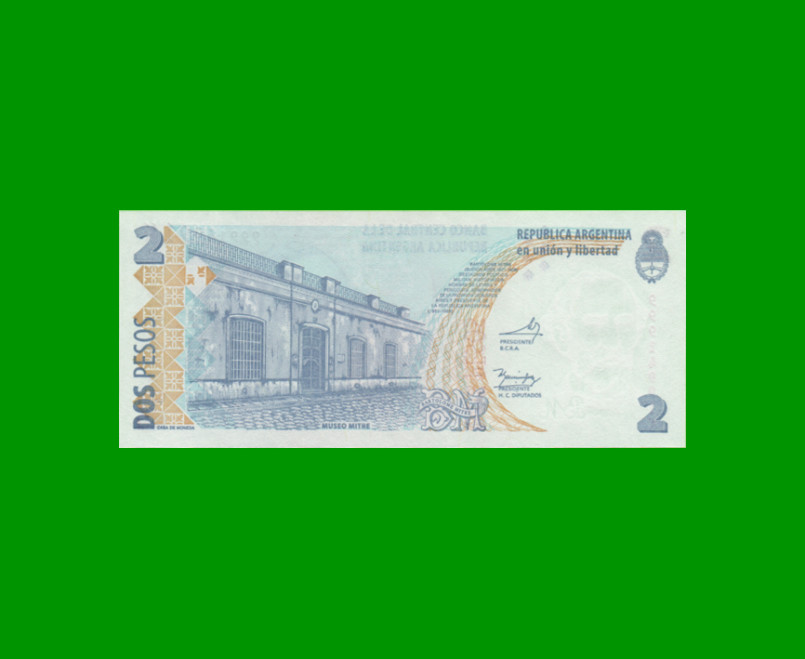 PESOS CONVERTIBLES 2do DISEÑO $2,00, BOT 3240, AÑO 2013, ESTADO SIN CIRCULAR.- - Imagen 2