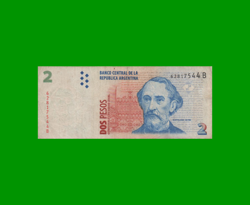 PESOS CONVERTIBLES 2do DISEÑO $2,00, BOT 3204, AÑO 1999, ESTADO MUY BUENO.-