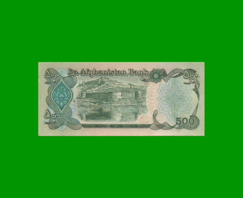 BILLETE DE AFGANISTAN 500 AFGHANIS, PICK 60c, AÑO 1991, ESTADO SIN CIRCULAR.- - Imagen 2