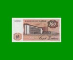BILLETE DE ZAIRE 100 ZAIRES, PICK 29b, AÑO 1985, ESTADO SIN CIRCULAR.- - Imagen 2