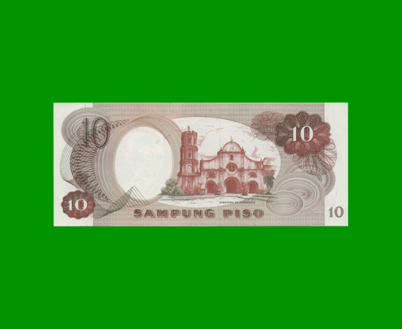 BILLETE DE FILIPINAS 10 PISO, PICK 144b, ESTADO SIN CIRCULAR.- - Imagen 2