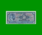 BILLETE DE MEXICO $50,00 PICK 49u, AÑO 1972, ESTADO SIN CIRCULAR.-