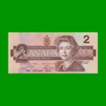 BILLETE DE CANADA 2 DOLARES PICK 94a, AÑO 1986, ESTADO EXCELENTE.-