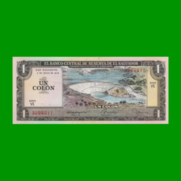 BILLETE DE EL SALVADOR 1 COLON, PICK 125b, AÑO 1979 ESTADO SIN CIRCULAR.-
