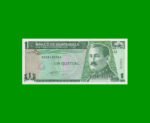 BILLETE DE GUATEMALA 1 QUETZAL, PICK 97, AÑO 1996 ESTADO SIN CIRCULAR.-