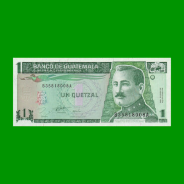 BILLETE DE GUATEMALA 1 QUETZAL, PICK 97, AÑO 1996 ESTADO SIN CIRCULAR.-