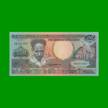 BILLETE DE SURINAM 250 GULDEN PICK 134 AÑO 1988 ESTADO SIN CIRCULAR.-