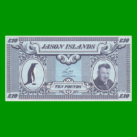 BILLETE DE ISLAS SEBALDES O SEBALDINAS (ISLAS JASON) 10 POUNDS FANTASIA, AÑO 1970 ESTADO SIN CIRCULAR.-