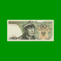 BILLETE DE POLONIA 50 ZLOTYCH, PICK 142a, AÑO 1975, ESTADO SIN CIRCULAR.-