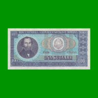 BILLETE DE RUMANIA 100 LEI, PICK 97, AÑO 1966 ESTADO EXCELENTE.-