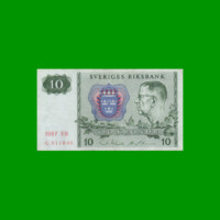BILLETE DE SUECIA 10 KRONOR, PICK 52e, AÑO 1987 ESTADO MUY BUENO.-