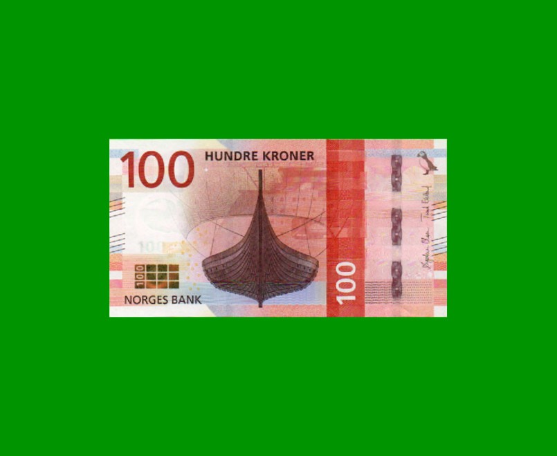 BILLETE DE NORUEGA 100 KRONER, PICK 54, AÑO 2016 ESTADO SIN CIRCULAR.-