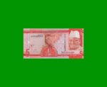 BILLETE DE GAMBIA 5 DALASIS, PICK 31, AÑO 2015 ESTADO SIN CIRCULAR.-