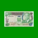 BILLETE DE KENYA 10 SHILINGI,  PICK 20c, AÑO 1984 ESTADO EXCELENTE.-