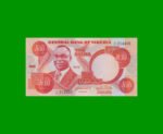 BILLETE DE NIGERIA 10 NAIRA, PICK 25i, AÑO 2005 ESTADO SIN CIRCULAR.-