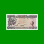 BILLETE DE GUINEA 100 FRANCOS, PICK 35a, AÑO 1998 ESTADO SIN CIRCULAR.-