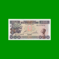 BILLETE DE GUINEA 100 FRANCOS, PICK 35a, AÑO 1998 ESTADO SIN CIRCULAR.-