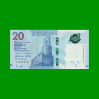 BILLETE DE HONG KONG 20 DOLARES, PICK NEW, AÑO 2018 ESTADO SIN CIRCULAR.-