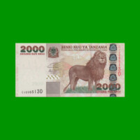 BILLETE DE TANZANIA 2.000 SHILLINGS, PICK 37b, AÑO 2009 ESTADO SIN CIRCULAR.-