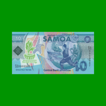 BILLETE DE SAMOA 10 TALA, POLYMERO, PICK NEW, AÑO 2019 ESTADO SIN CIRCULAR.-