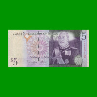 BILLETE DE TONGA 5 PA`ANGA, PICK 39, AÑO (2008) ESTADO SIN CIRCULAR.-