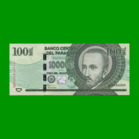 BILLETE DE PARAGUAY 100.000 GUARANIES, PICK 240b, AÑO 2015, ESTADO EXCELENTE+.-