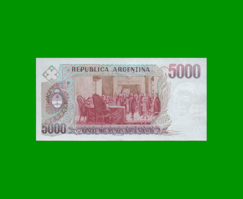 PESOS ARGENTINOS $5.000,00, BOT 2637a, AÑO 1984, ESTADO EXCELENTE+ .- - Imagen 2