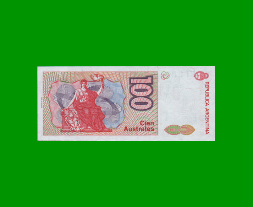 BILLETE DE AUSTRALES, 100 AUSTRALES, BOT 2838, AÑO 1987, ESTADO SIN CIRCULAR.- - Imagen 2