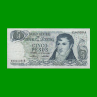 PESOS LEY 18.188 $5,00, BOT 2330, AÑO 1974, ESTADO MUY BUENO+ .-