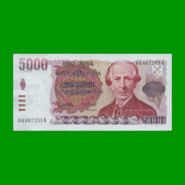 PESOS ARGENTINOS $5.000,00, BOT 2637a, AÑO 1984, ESTADO EXCELENTE+ .-